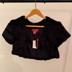 NWT Black Faux Fur Jacket